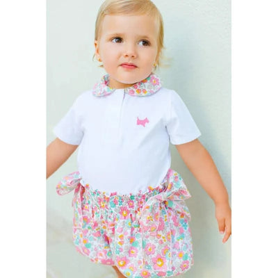 Summer Clothes Set for Baby Girls Kids Kawaii Vest Tops and Floral Printed Butt Pants Children Korean Style Casual Playwear