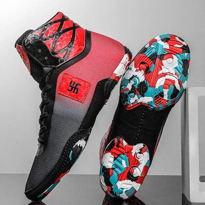 2025 New Wrestling Shoes for Men Non Slip Breathable Boxing Sneakers Wrestling Training Shoes Wear-Resisting Combat Sneakers