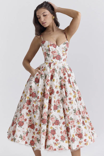 Summer haute couture Princess dress French mesh big swing double strap dress woman