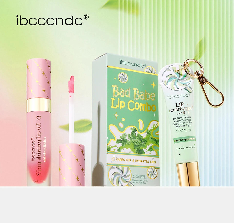 Lip Oil Lipstick Set Long Lasting Hydration Lightweight Texture Natural Lipgloss Lip Deeply Moisturizing Lip Makeup Cosmetics