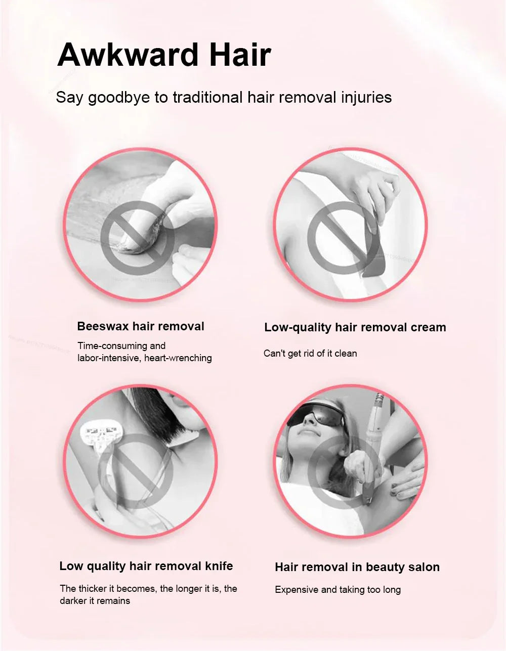 2 in 1 Electric Women Shaver For Bikini Body Leg Armpit Hair Trimmer Dual-Head Ladies Face Mustache Razor Painless Hair Remover