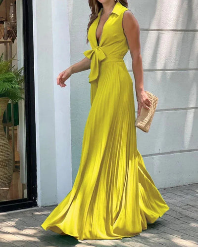 Women Jumpsuit Summer Fashion V Neck Sleeveless Lapel Floral Print Lace Up Loose Wide Legs Pants Romper High Streetwear