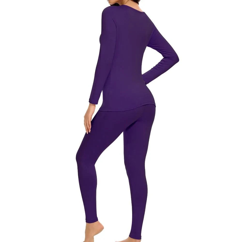 Thermal Underwear Women Autumn Winter Under Layer Clothes New Warm Pajamas Sets for Female 2 Pieces Long John Top Legging
