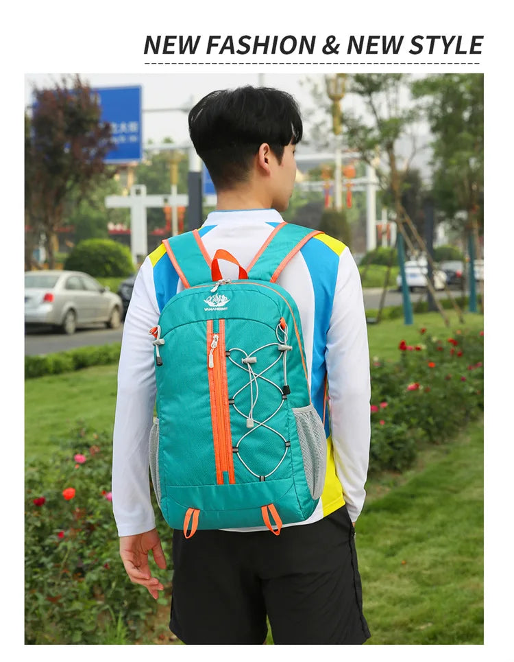 Outdoor Backpack Oxford Buden Mountain Riding Backpack Ultra Light Multifunctional Casual Foldable Backpack Large Capacity