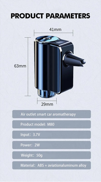Car Electric Air Diffuser Aroma Car Air Vent Humidifier Mist Aromatherapy Car Air Freshener For Removing Odors Car Accessories