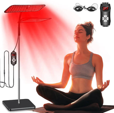 660nm 850nm LED Red Light Therapy Panel with Stand Near Infrared Therapy Lamp Devices for Body Pain Relief and Skin Care