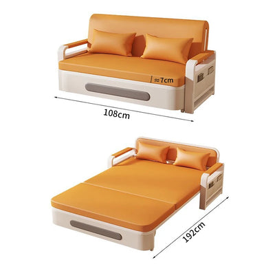 Wide 108cm Single person Bed Apartment Bedroom Living Room Folding 5cm sponge+2cm latex Telescopic Home Sofa Bed Dual-Purpose