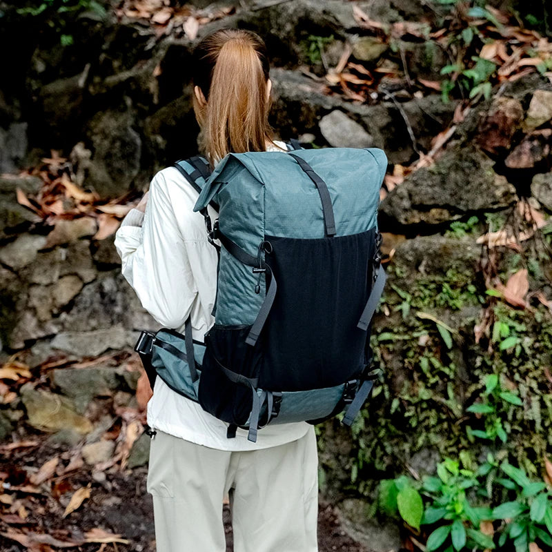 30L Hiking Backpack Daily Travel Wear-Resistant Waterproof Professional Climbing Large Capacity Roll-Up Shoulder Bag 2025 New