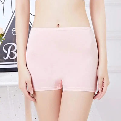 Ladies' Boxer Briefs Women's High Waist Large Size Quarter Underwear Female Cozy Cotton Antibacterial Legging Flat Legged Shorts
