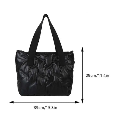 Fashion Large Tote Padded Handbags Designer Quilted Women Shoulder Bags Luxury Nylon Down Cotton Crossbody Bag Winter Purse 2023