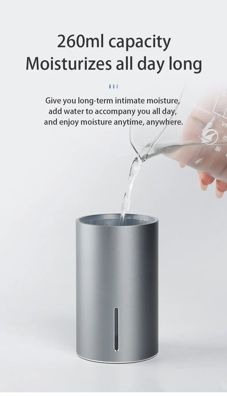 Humidifier Diffuser For Car Small 260ml Air Humidification Led Light Aromatherapy Machine Home Bedroom Big Spray