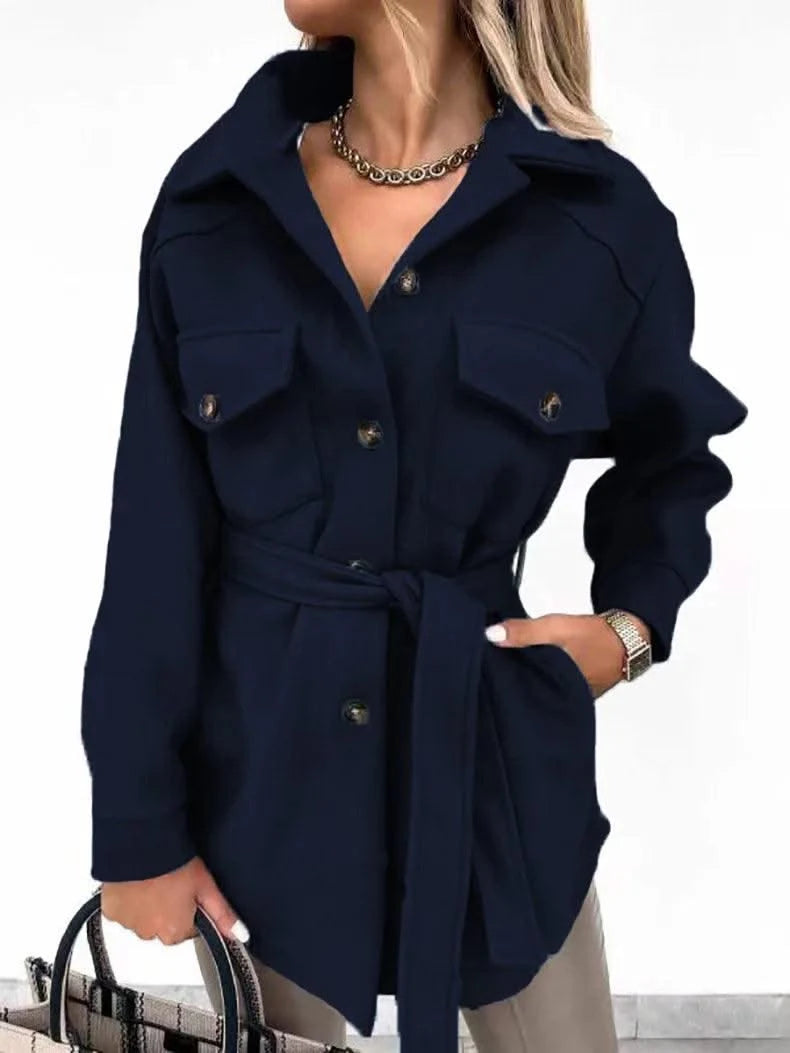 Women Fashion Jacket Thickened Windproof Thermal Coats Versatile Daily Wear