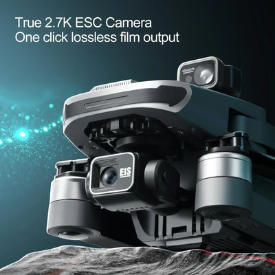 S155 GPS Drone Professional HD Camera 7.2-inch Touch Screen 3-Axis Gimbal EIS Relay Aircraft Laser Obstacle Avoidance Dron Toy