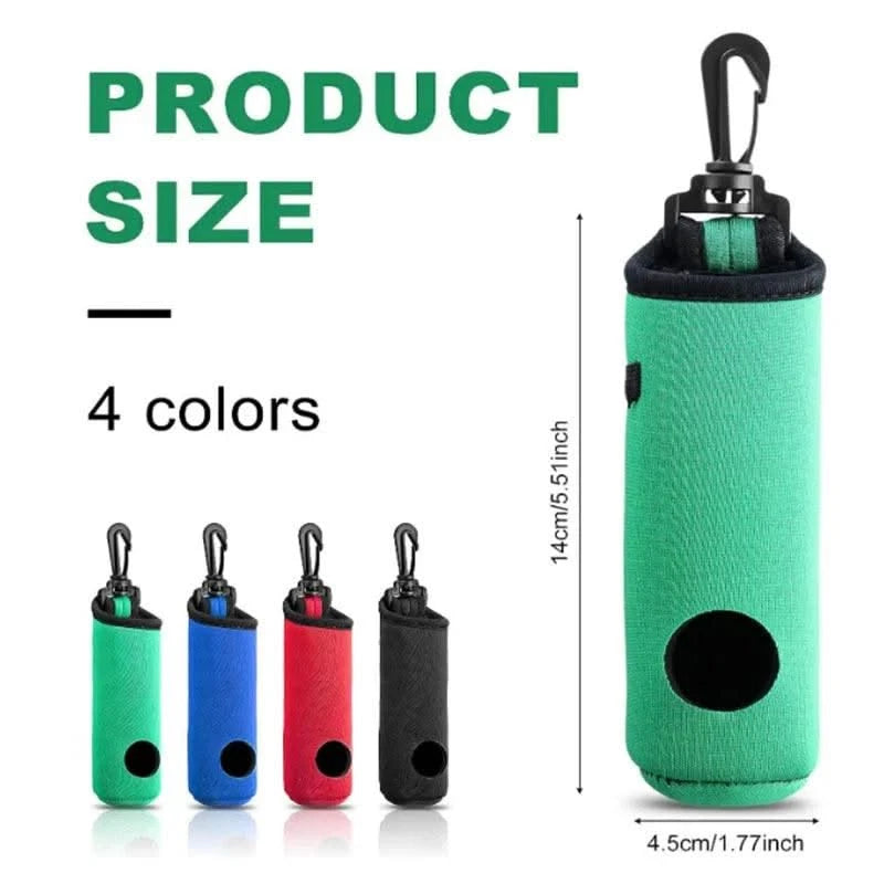Golf Tee Holder Golf Ball Carry Bag Neoprene Golf Ball Pouch Golf Ball Holder Keychain Belt Clip Portable Golf Gifts Accessories