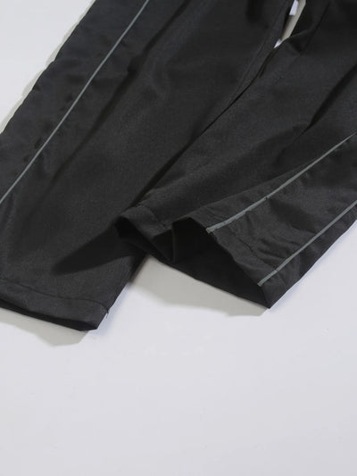 Men's New Woven Trousers High Street Trend Retro Casual Cuff Long Pants
