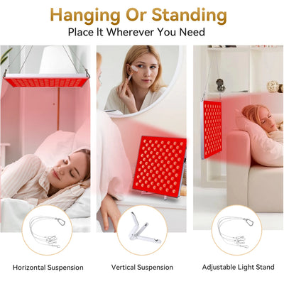 LED Red Light Therapy Device - 45W LED Panel Deep 660nm & 850nm Light Combo for Skin Beauty, Muscle & Joint Pain Relief