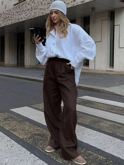 Fashion Loose Blouses Spring Urban Women's Linen Shirt Long Sleeve Turn Down Collar Top Vintage Cotton Linen Shirts for Women