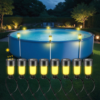 Outdoor Solar Lights Garden Lamp Solar Powered Waterproof Landscape Path LED Light for Yard Backyard Lawn Patio Decorative