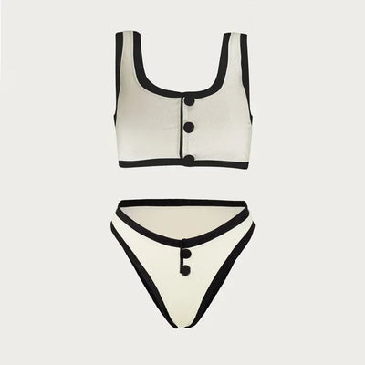Woman Swimwear 2025 High Waist Bikinis Shorts Women's Swimsuit Luxury Ribbed Two-piece Bathing Suits Summer Bikini Set Swim Suit