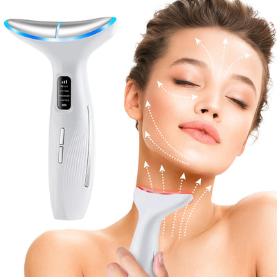 Neck Face Lifting Massager Hot Cold Neck Beauty Device Anti Wrinkle Skin Tightening Massager Remove Double Chin Facial Massager
