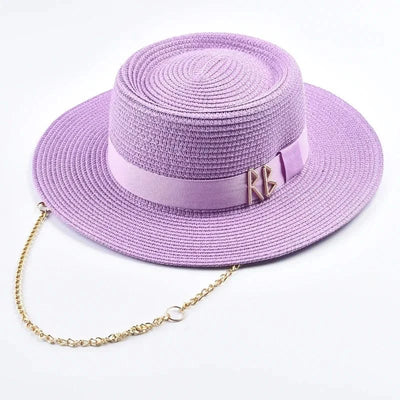 Summer Straw Hats for Women Ribbon Decoration Elegant Ladies Party Dress Hats Travel Beach Sun Hat Chapeau Femme