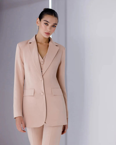 3 Piece Women's Suits Single-Breasted Sets Jacket Leisure Lady Wear Solid Color Pantsuits Business Outfits Customize