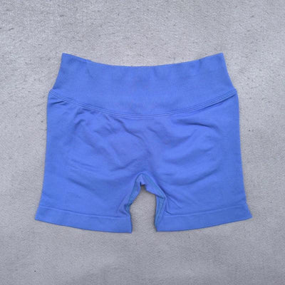 Gym Shorts Women Fitness Sports Biker Shorts 4.5" Low Ribbed Band Yoga Shorts Workout Scrunch Butt Seamless Leggings