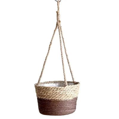 Garden Hanging Planter Macrame Plant Storage Basket Jute Rope Woven Indoor Outdoor Flower Pot Holder Plant Hangers Home Decor