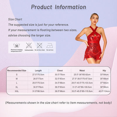 Women's Sequin Dance Dress Latin American Dance Costume Body Sleeveless Classical Samba Rumba Dresses Jazz Ballerina Dancewear
