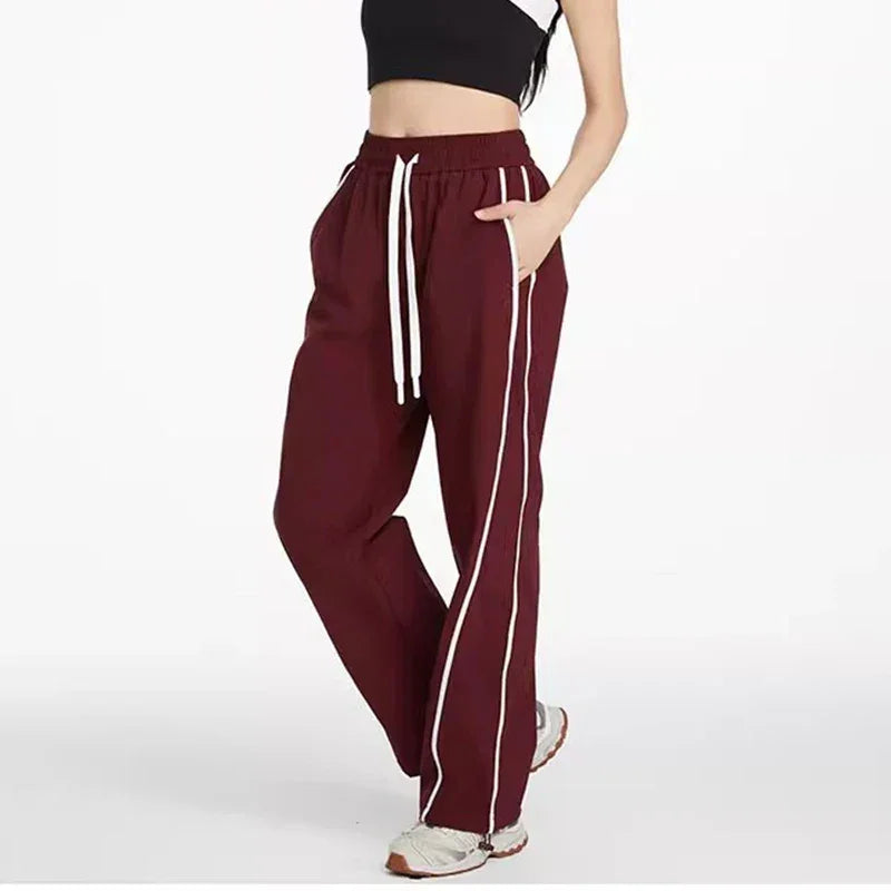 Women's sports and fitness pants, summer new style with pocket sports breathable quick drying casual loose sports pants