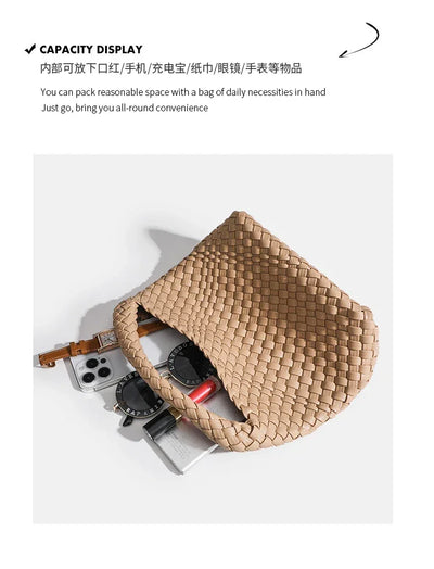 Designer bag Luxury 2024 woman bag Brand New Product PU Small size hand-woven bucket bag High quality Women's handbag