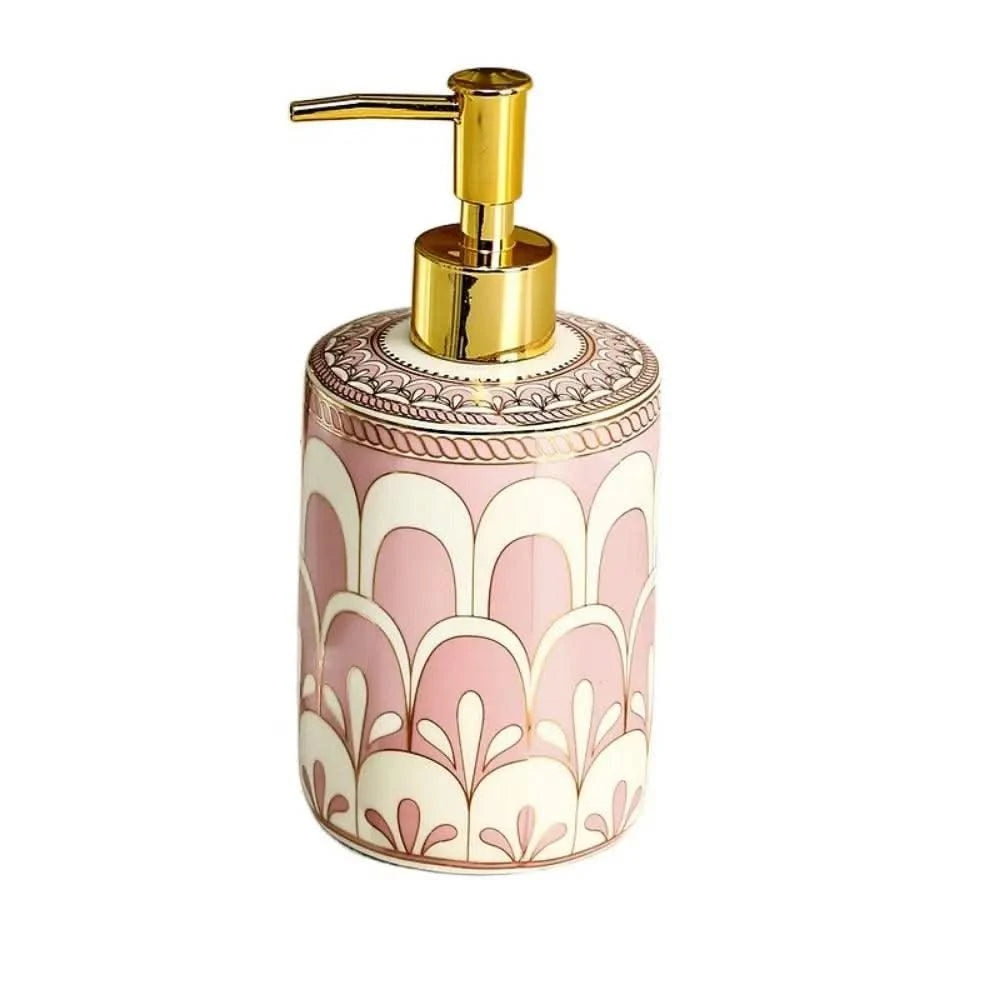 Luxury Ceramic Soap Dispenser Colorful Painted Lightweight Soap Pump Bottle Refillable Empty Liquid Lotion Dispenser Home