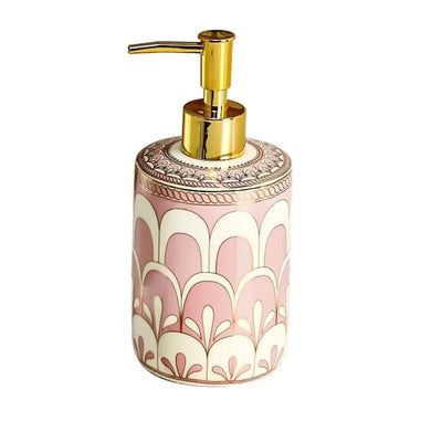 Luxury Ceramic Soap Dispenser Colorful Painted Lightweight Soap Pump Bottle Refillable Empty Liquid Lotion Dispenser Home