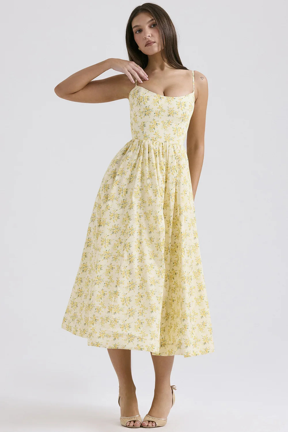 Elegant floral prints Dresses for summer women's dresses 2024 New Skinny Sexy Backless SLeeveless High Waist Maxi Sling Dress