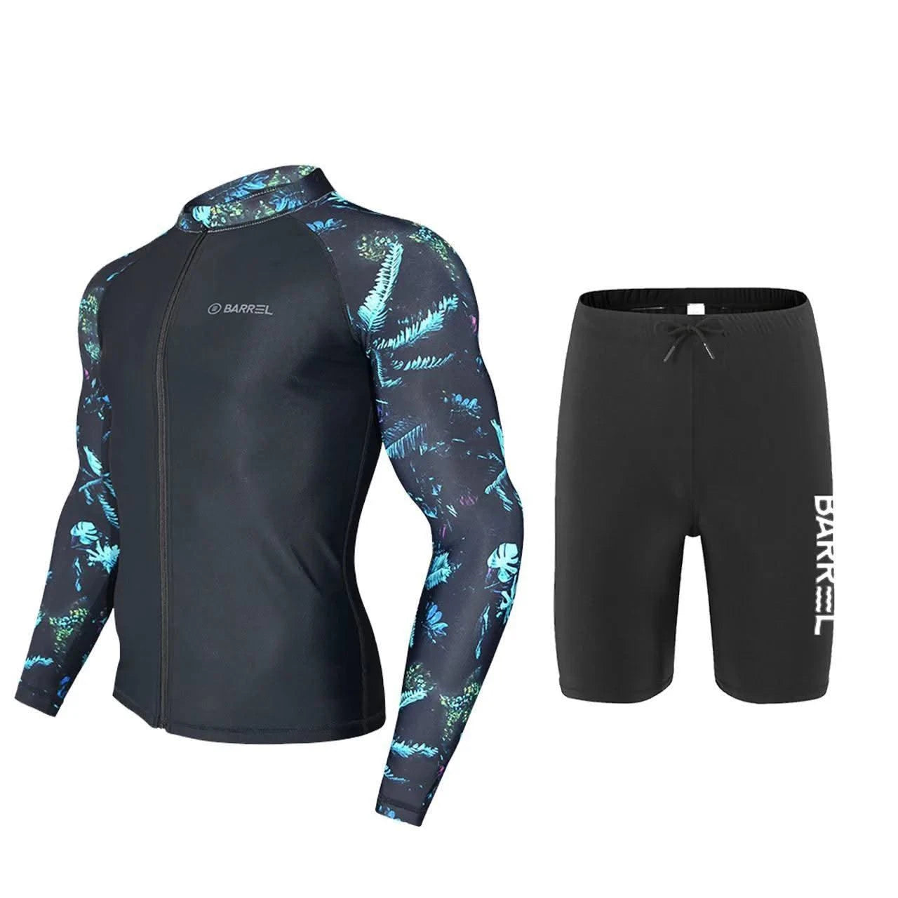 Long Sleeve Neoprene Wetsuit Women Rash Guards Swimwear Two-Piece Swimsuit Men Surfing Swimming Suit Beach Diving Bath Suit
