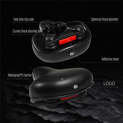 CNC Bicycle Accessories Part Bike Saddle Shock Absorbing Comfortable Big Butt Seat Men Women MTB Road Cycling Saddle