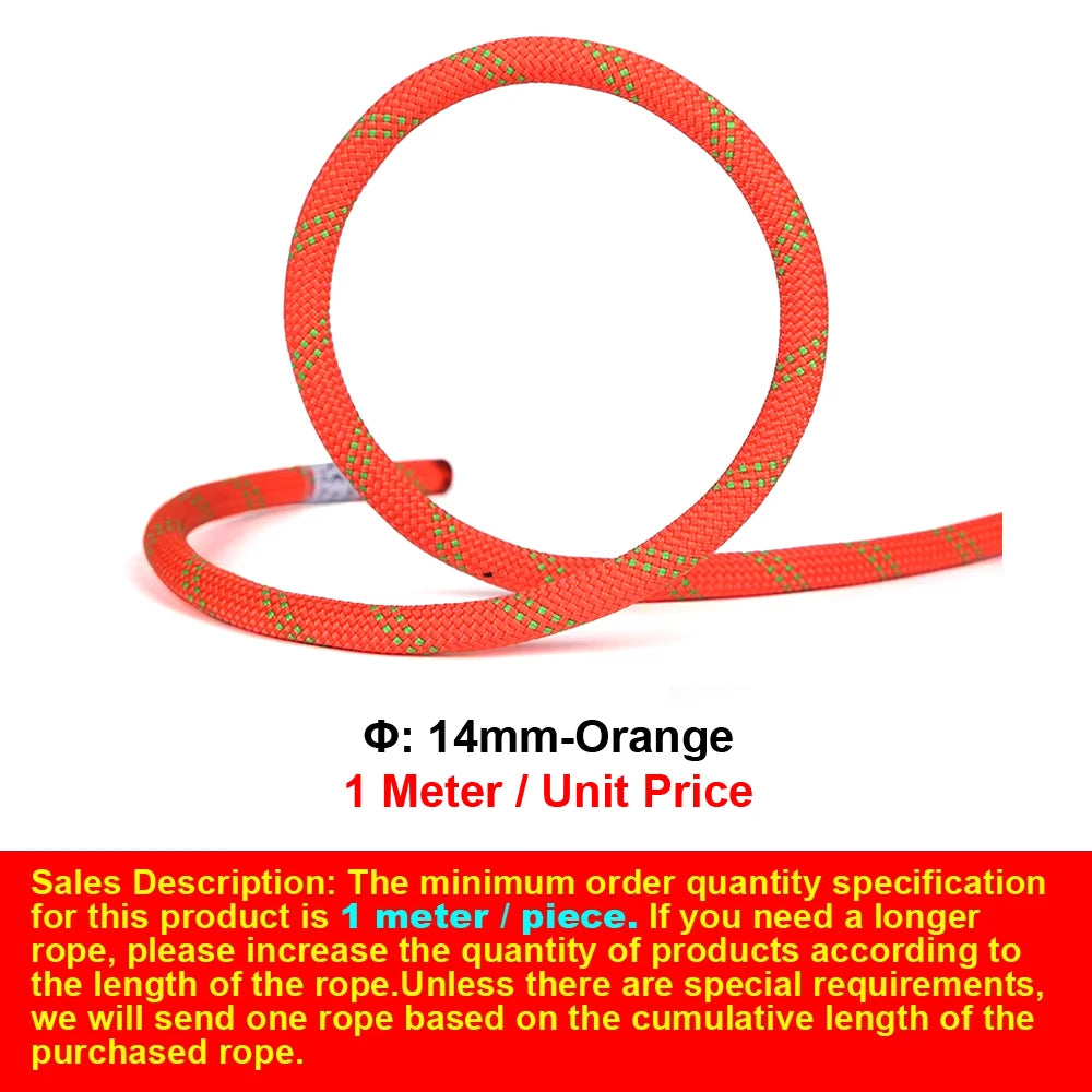 Φ:9mm-14mm,Static Ropes For Outdoor Climbing, High-Altitude Operation, Rapid Descent, Safety Rope, Various Specifications,P738