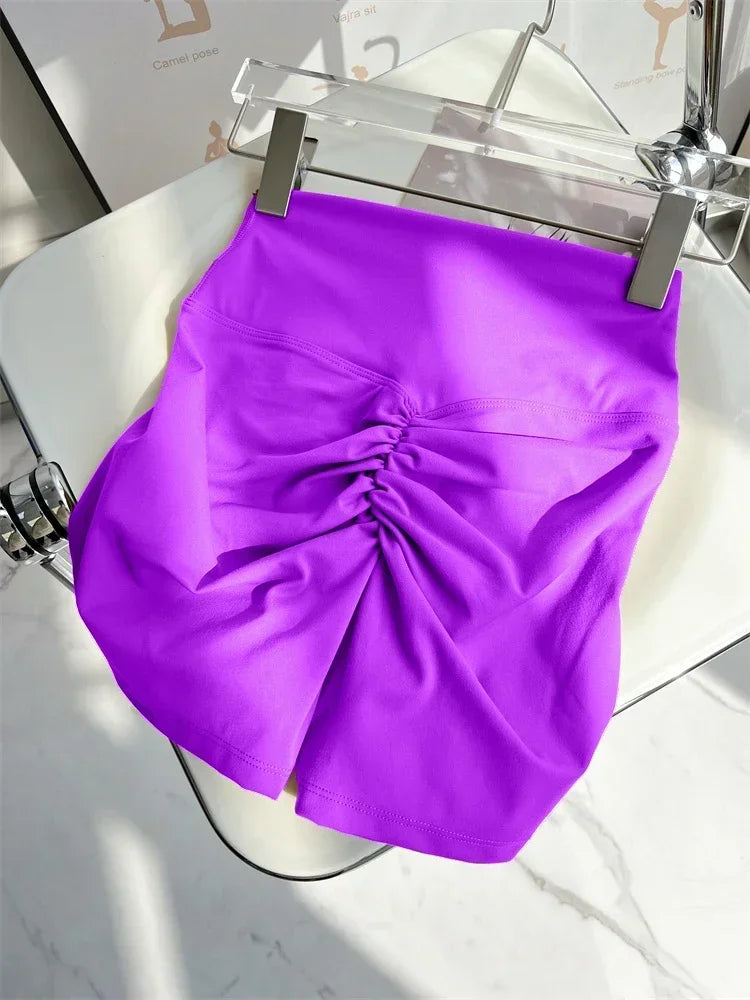 Women Yoga Shorts High Waist Workout Shorts Fitness Yoga Lift Butt Fitness Ladies Yoga Gym Running Short Pants Sportswear