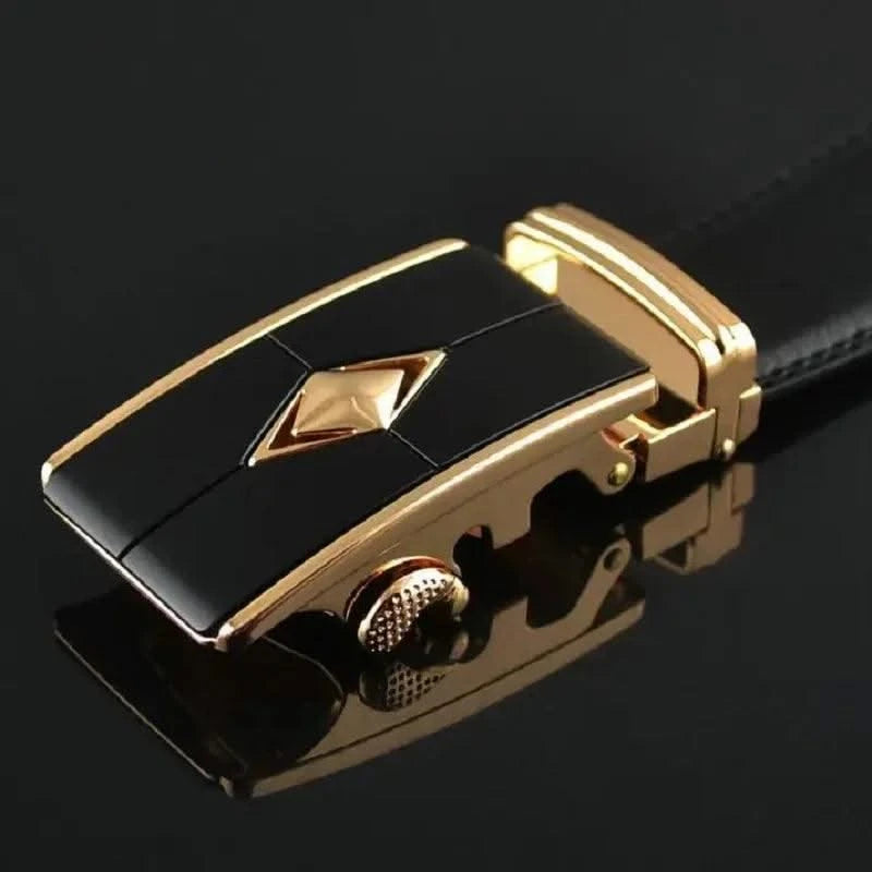 Men's Belt High Quality Genuine Leather Belts Metal Automatic Buckle Belts