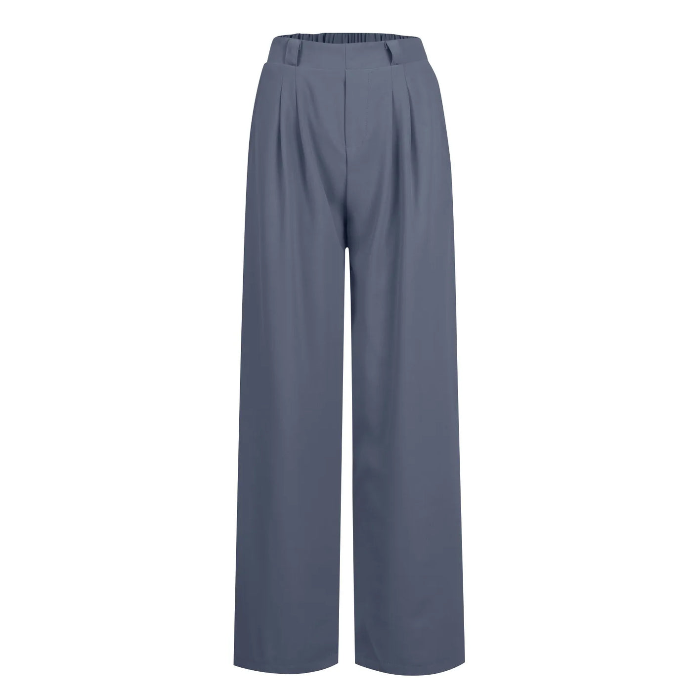 Wide Leg Pants Elastic High Waist Casual And Versatile Suit Pants For Female Simple Fashion Nine Length Trousers With Pockets