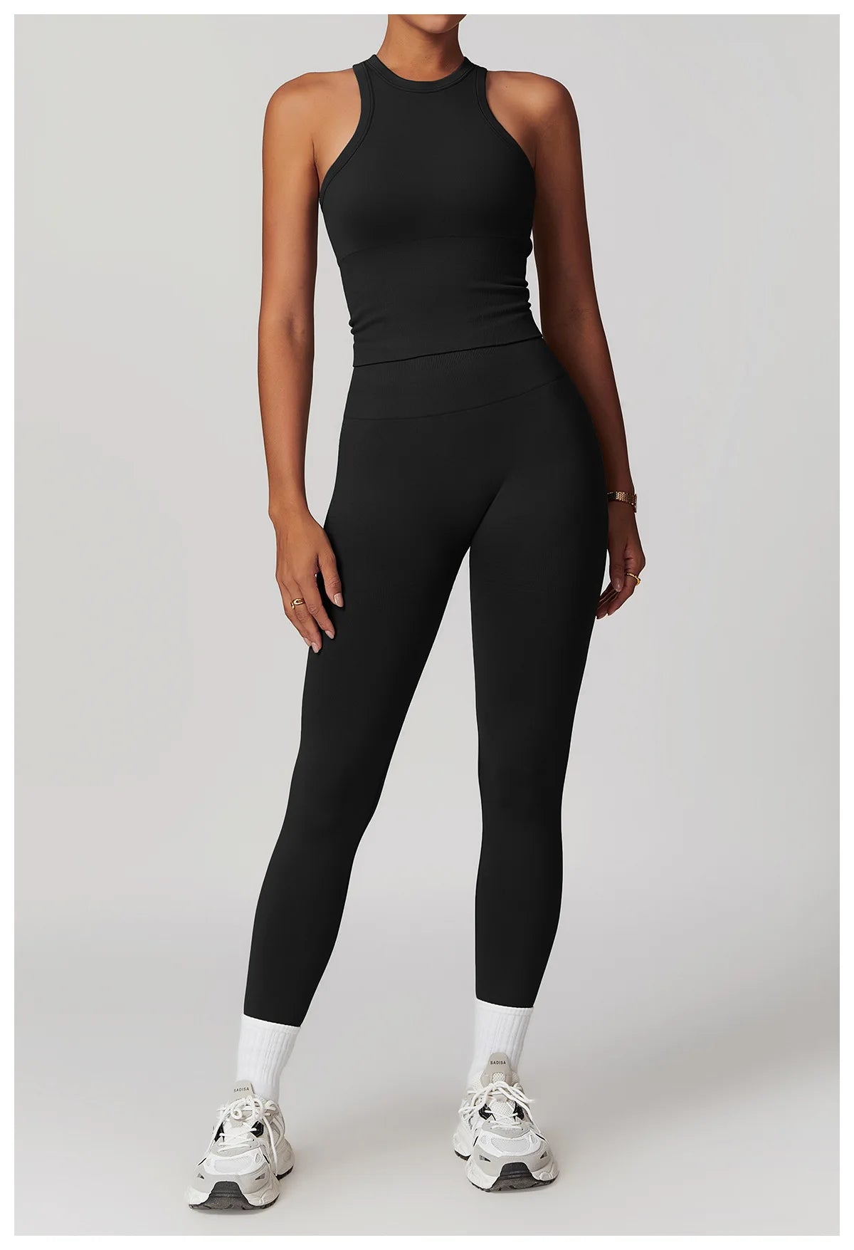 Seamless Athletic Wear Women's Clothes 2 Pieces Yoga Set Workout Sportswear Gym Clothing High Waist Leggings Fitness Sports Suit