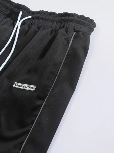 Men's New Woven Trousers High Street Trend Retro Casual Cuff Long Pants