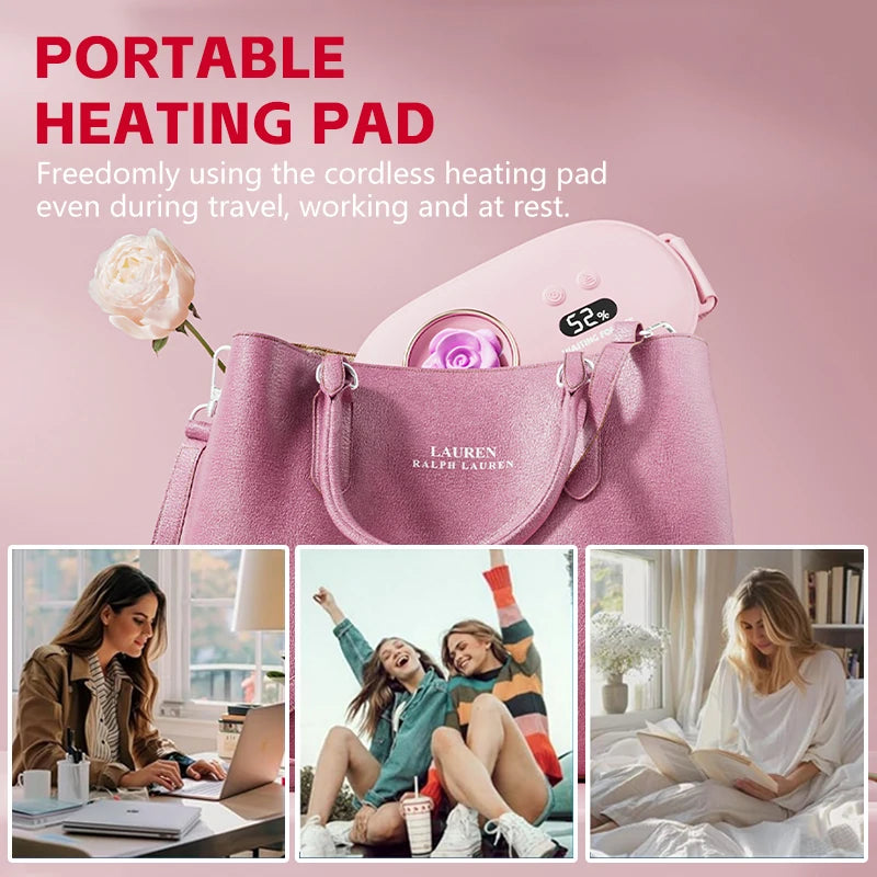 Women's uterus warming device+waist massager, warming the abdomen and relaxing the waist, understanding your gentle care