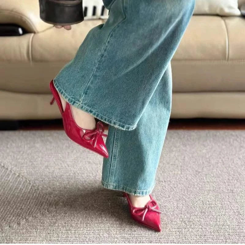 Shallow Butterfly-knot High Heel Women's Elegant Shoes | Sandals |  Wedding | Party Shoes | Summer