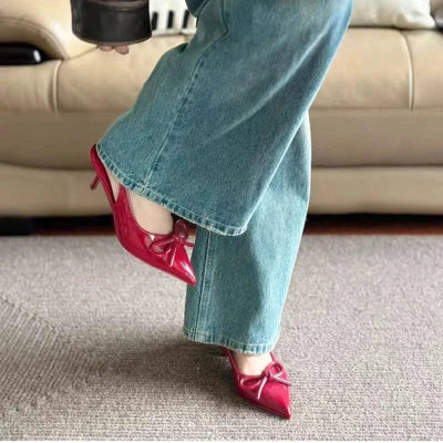 Shallow Butterfly-knot High Heel Women's Elegant Shoes | Sandals |  Wedding | Party Shoes | Summer