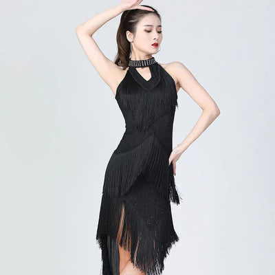 Lady Performance Dress Women Latin Dance Clothes Latin Dress Girls Tassel Latin Dance Dresses Dancer Clothing