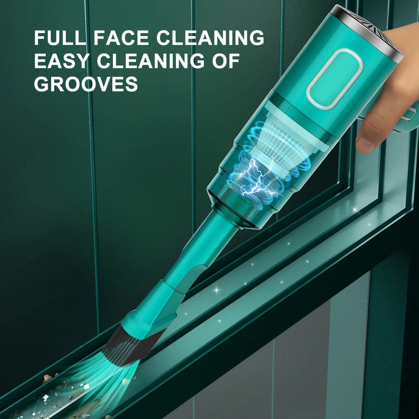 Portable Wireless Car Vacuum Cleaner with Strong Suction USB Rechargeable Mini Vacuum for Car Home Office Compact Spaces