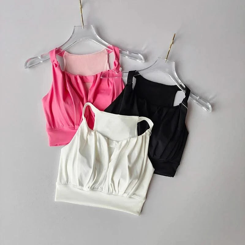 Sports Bra for Women Running Gathering Small Breasts to Show Off Big Fashion Sexy I-shaped Yoga Vest Quick Drying Fitness Bra