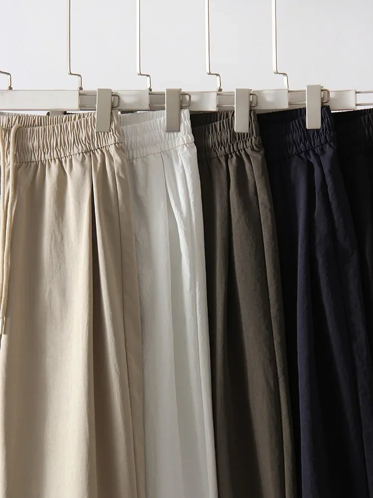 White Sweatpants For Women High Waist Loose Joggers Straight Trousers Female Black Spring Summer Casual Woman Long Pant Wide Leg
