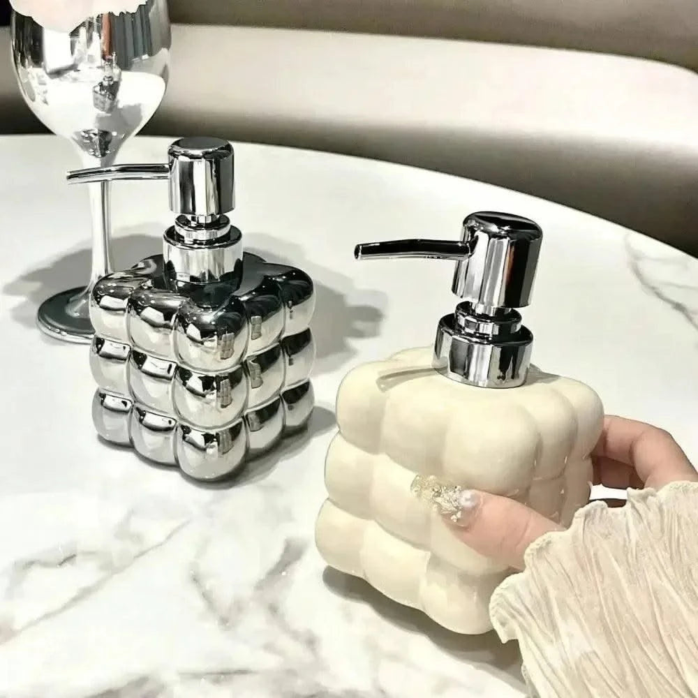 Liquid Soap Household 280ml Body Wash Shampoo  Dispenser Bottle Bathroom Accessories Dispenser Press Separated Bottle Ceramic
